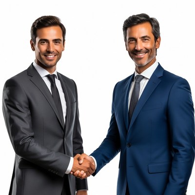 Two businessmen shaking hands
