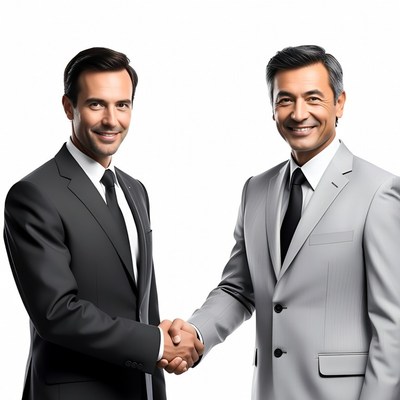 Two businessmen shaking hands