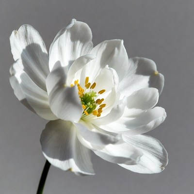 White Anemone Flower Bloom