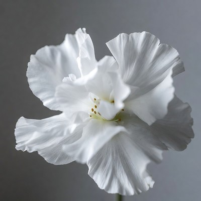 White Carnation Flower Closeup