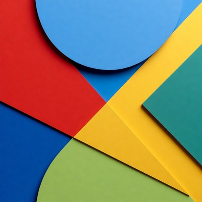 Colorful Geometric Shapes Overlapping