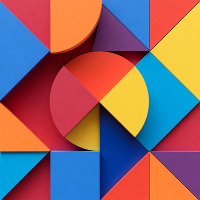 Colorful Geometric Shapes Abstract