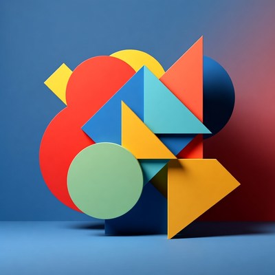 Colorful Geometric Shapes Abstract