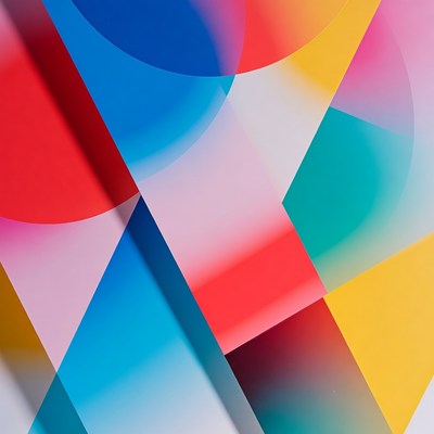 Colorful Abstract Geometric Overlapping Circles