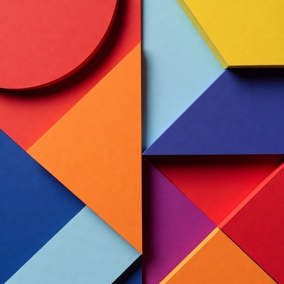 Colorful Geometric Shapes Abstract