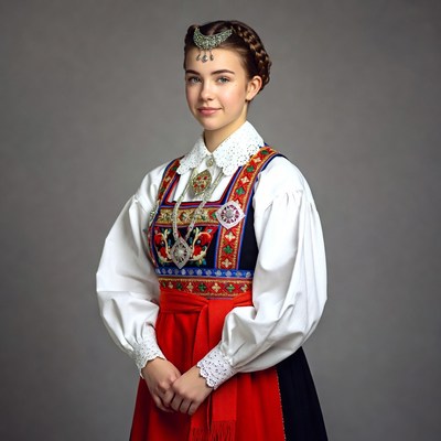 Girl in Norwegian bunad