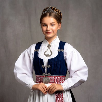 Girl in Norwegian bunad