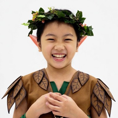 Asian girl in elf costume
