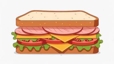 Ham Cheese Tomato Sandwich