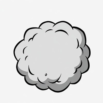 Fluffy Gray Cloud Clipart