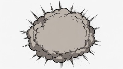 Exploding Cloud Burst Illustration
