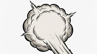 Exploding Cloud Clipart Illustration