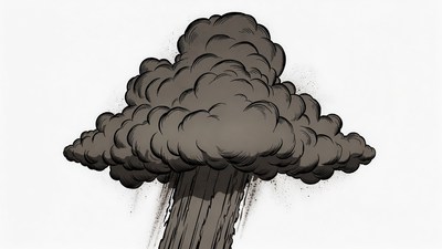 Black Explosion Cloud Illustration
