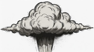 Exploding Smoke Cloud Illustration