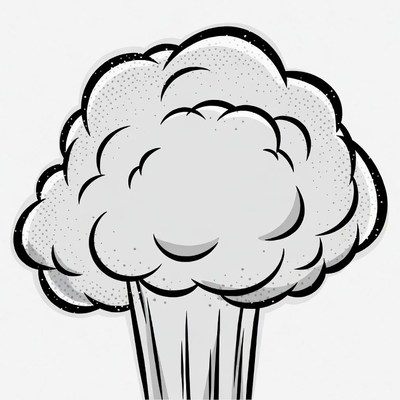 Cartoon explosion cloud illustration