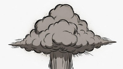 Cartoon Explosion Cloud Illustration