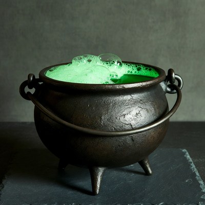 Cauldron with bubbling green potion