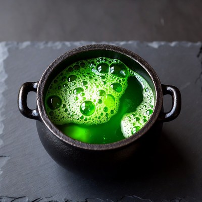 Bubbling Green Witch Cauldron Potion