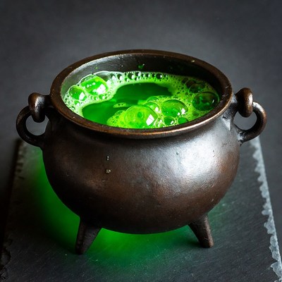 Bubbling Green Witch Cauldron Potion