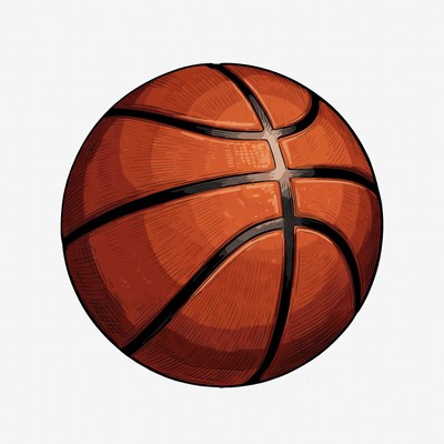 Orange basketball illustration