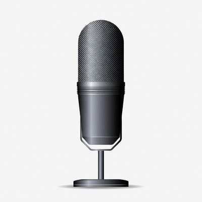 Black Microphone on Stand