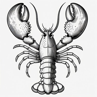 Cartoon Lobster Illustration