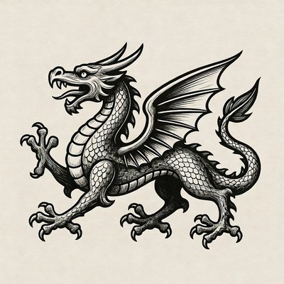 Roaring Dragon Illustration