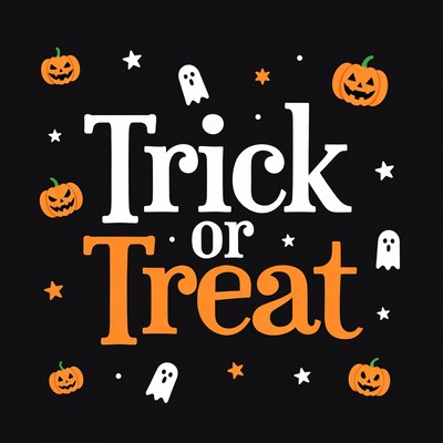 Trick or Treat Halloween Illustration