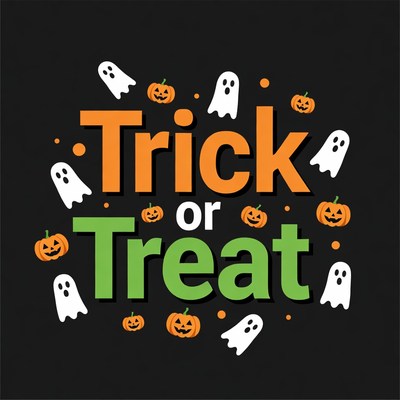 Trick or Treat Halloween Illustration