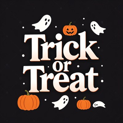 Trick or Treat Halloween Illustration