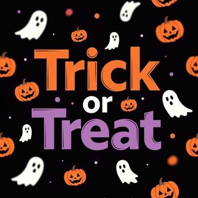 Trick or Treat Halloween Illustration
