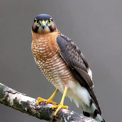 Cooper's Hawk Perched on Branch