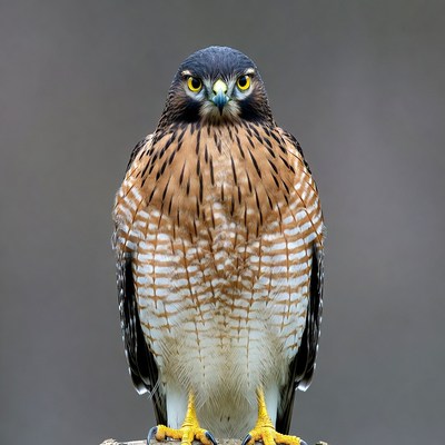 Cooper's Hawk Perched on Branch