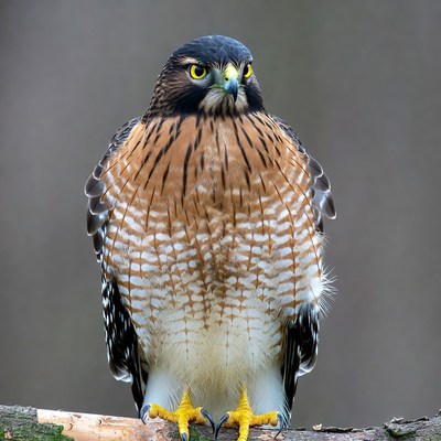 Cooper's Hawk Perched on Branch