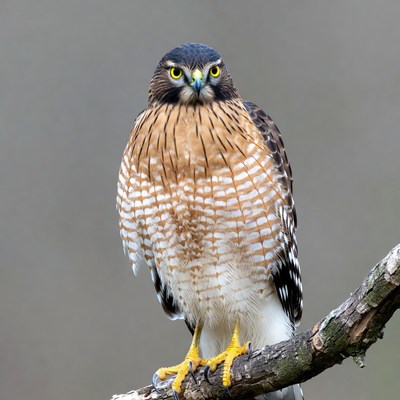 Cooper's Hawk Perched on Branch