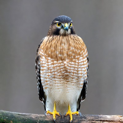 Cooper's Hawk Perched on Branch
