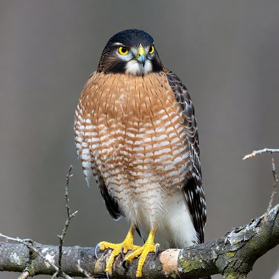 Cooper's Hawk Perched on Branch