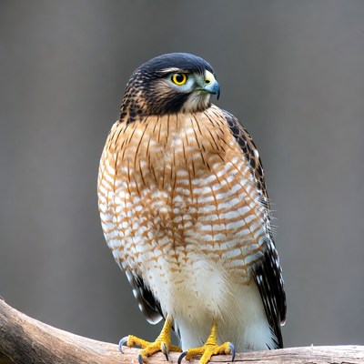Cooper's Hawk Perched on Branch