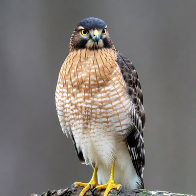 Cooper's Hawk Perched on Branch