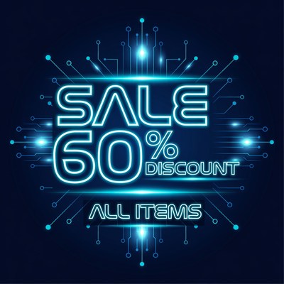 60% Sale Discount All Items Neon