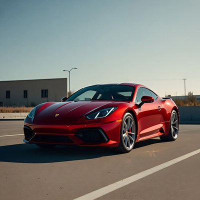 Red Porsche 911 GT3 RS Parked