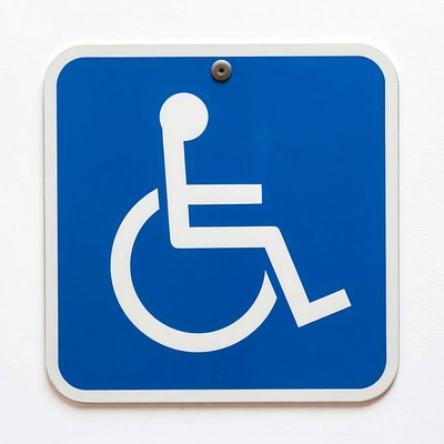 Blue Wheelchair Accessible Sign