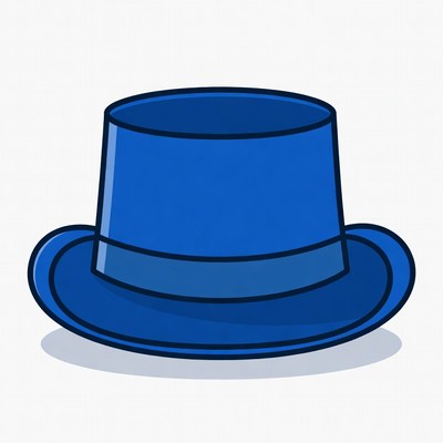 Blue Top Hat Illustration