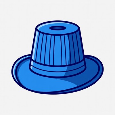 Blue Cartoon Top Hat