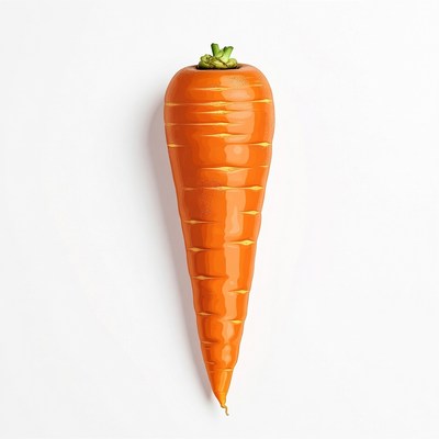 Fresh carrot on white background
