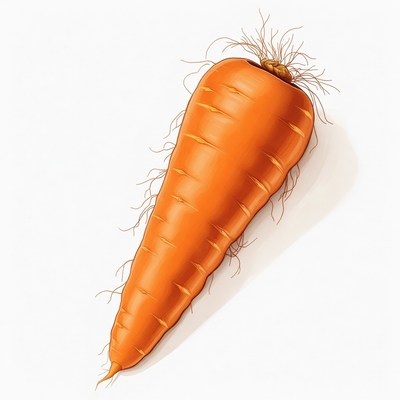 Fresh carrot with green tops