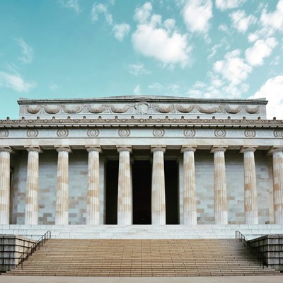 Lincoln Memorial with Columns and Steps