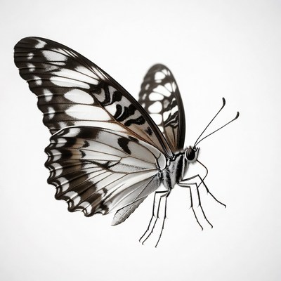 White butterfly with black spots