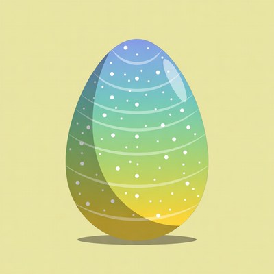 Colorful Gradient Easter Egg