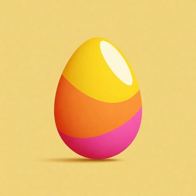 Colorful Striped Easter Egg